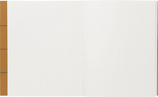 Medium notesbog med syet ryg, Okker