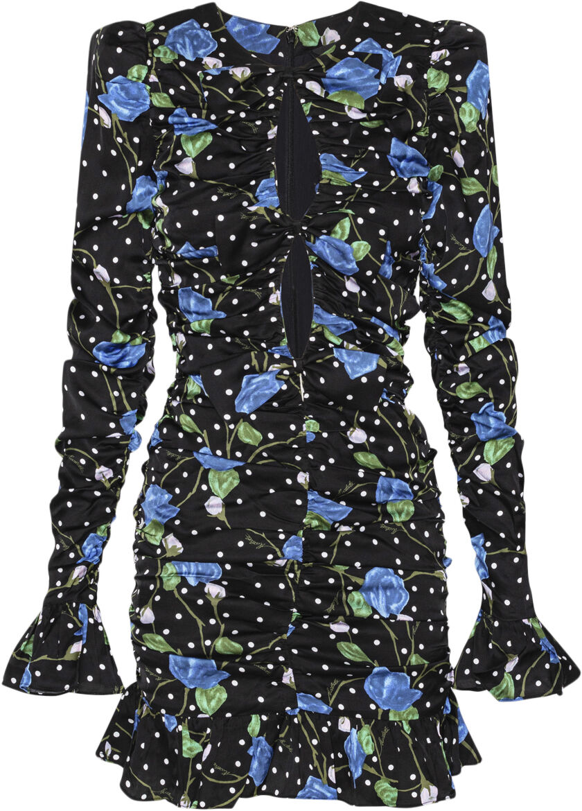 Satin Ruffle Mini Dress