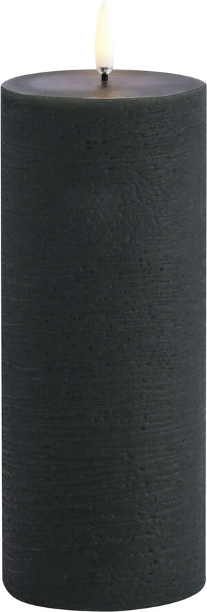 LED pillar candle, Pine green, Rustic, 7,8 x 20,3 cm 4/24