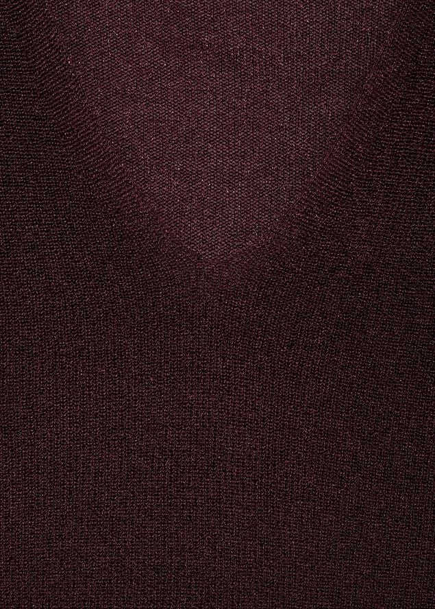 V-neck lurex sweater