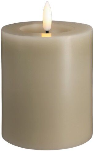 Moods & More - LED Pillar Candles, Silk, Melted, Kit grey, 7