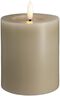 Moods & More - LED Pillar Candles, Silk, Melted, Kit grey, 7