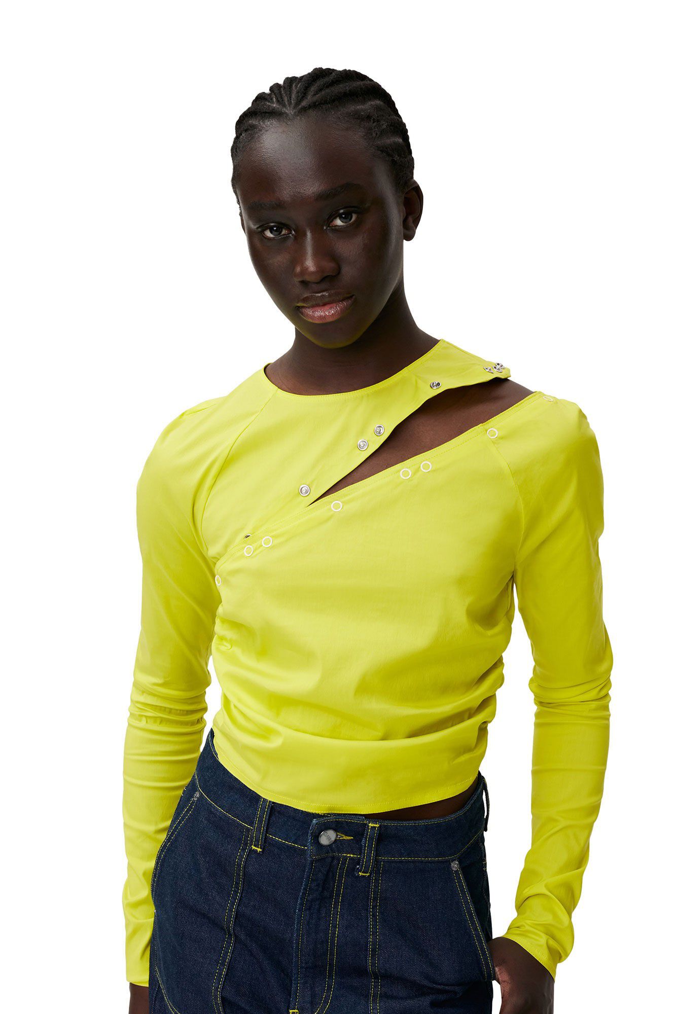 Stretch Cotton LS Blouse