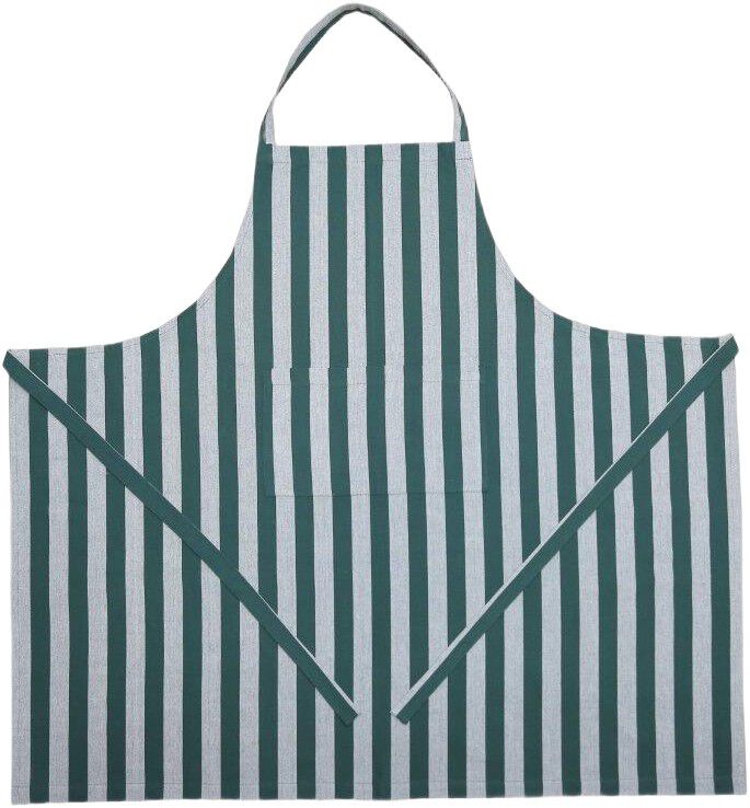 Apron 105x100 cm  Birk - Stripe dark green