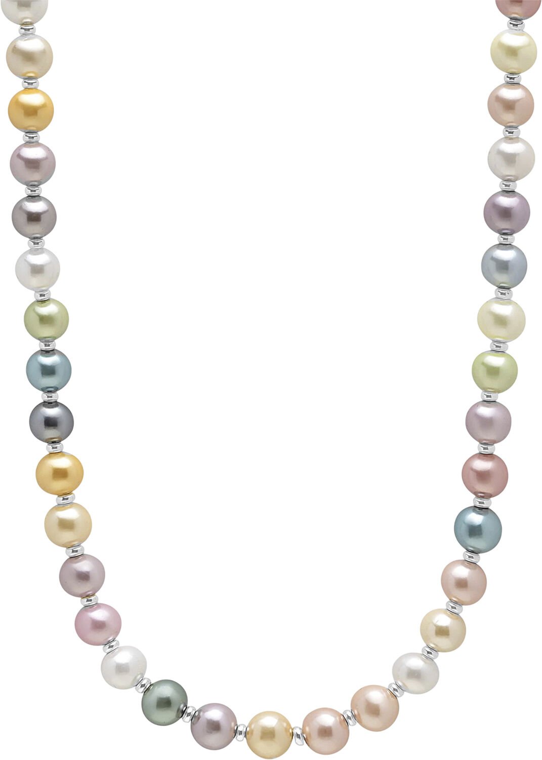 Pastel Pearl Necklace with Stainless Steel