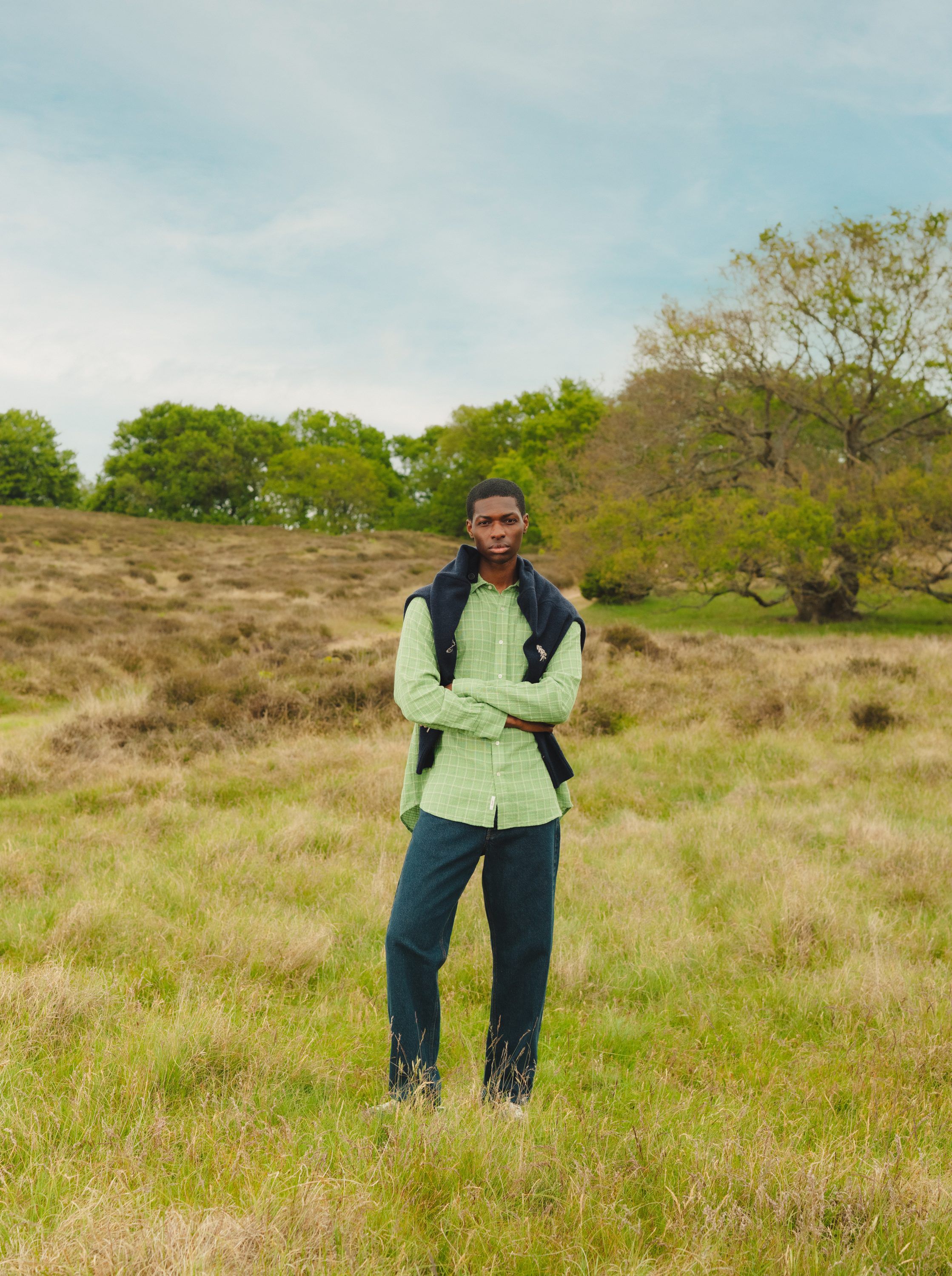 SCOUT RELAXED FIT LOOSE WEAVE CHECK