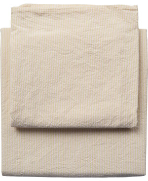 Stripe washed percale yellow/white
