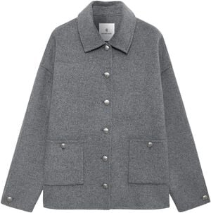 LUCA JACKET - HEATHER GREY CASHMERE BLEND