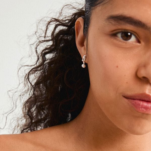 STARLIGHT pearl earrings silver-plated