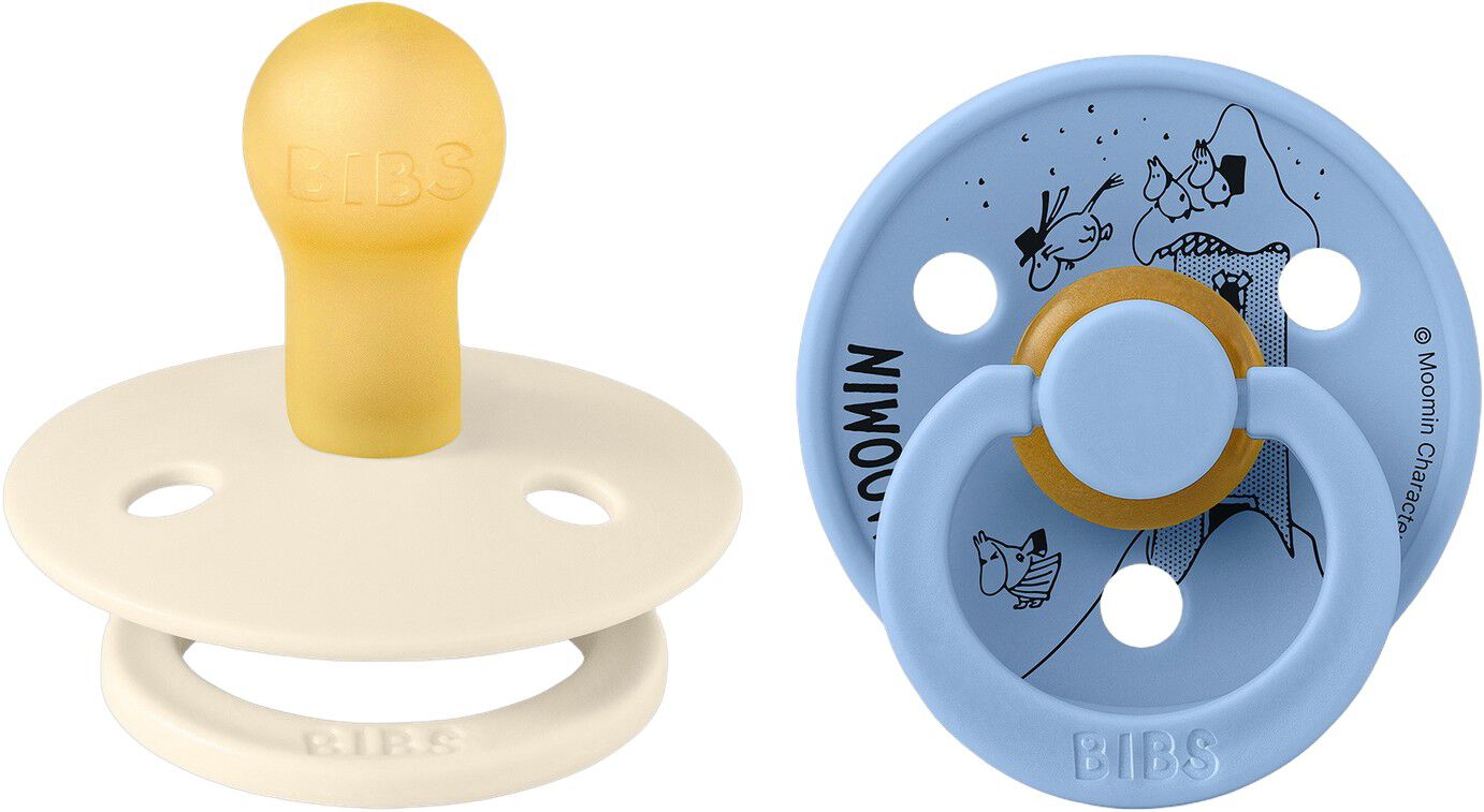 BIBS x Moomins Pacifier Colour Mymble 2 PACK Latex Size 1 Iv