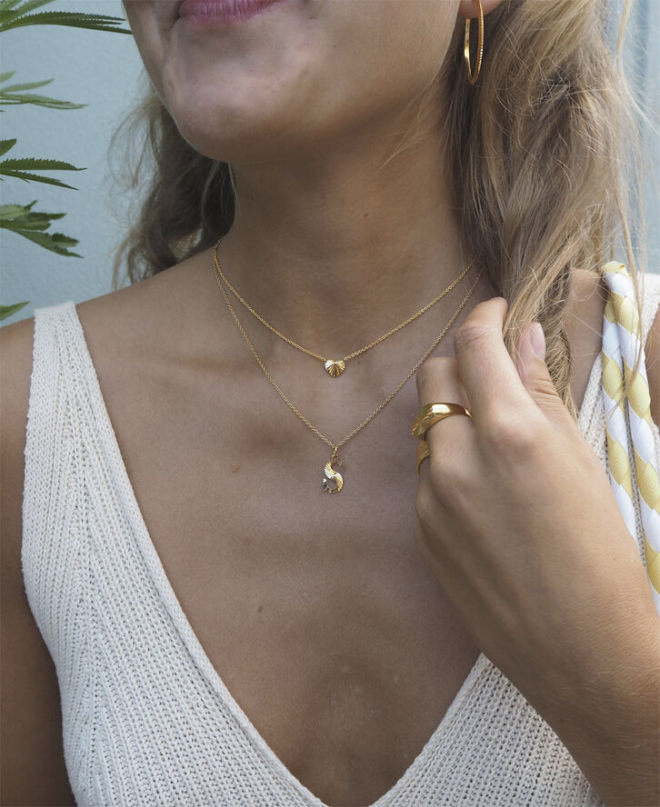 Reflection Letters, gold-plated sterling silver-A