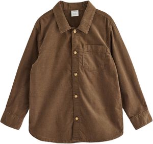 Long-sleeved shirt in corduroy.