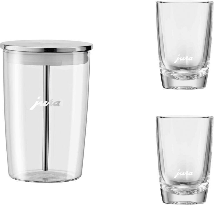 JURA Glasmælkebeholder & Latte Macchiato glas, 2 stk