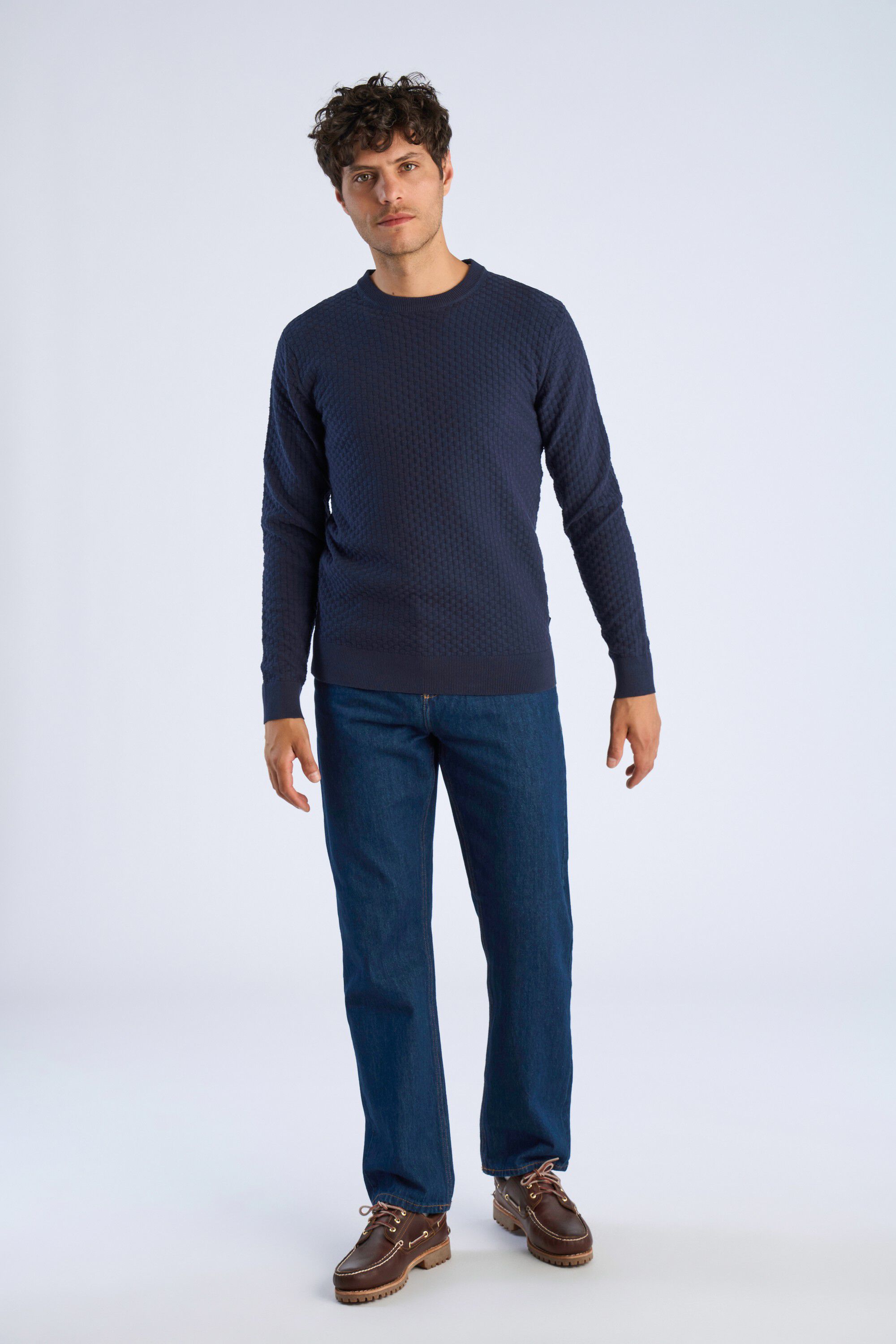 Structure o-neck knit L/S