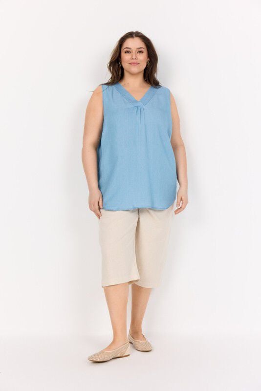 Curvy WA-FLORA 1 Top Lys denim