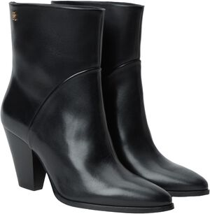 Leather Stiletto Heel Ankle Boots