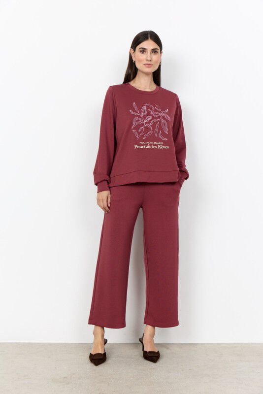 SC-BANU 317 Sweatshirt M&oslash;rk r&oslash;d