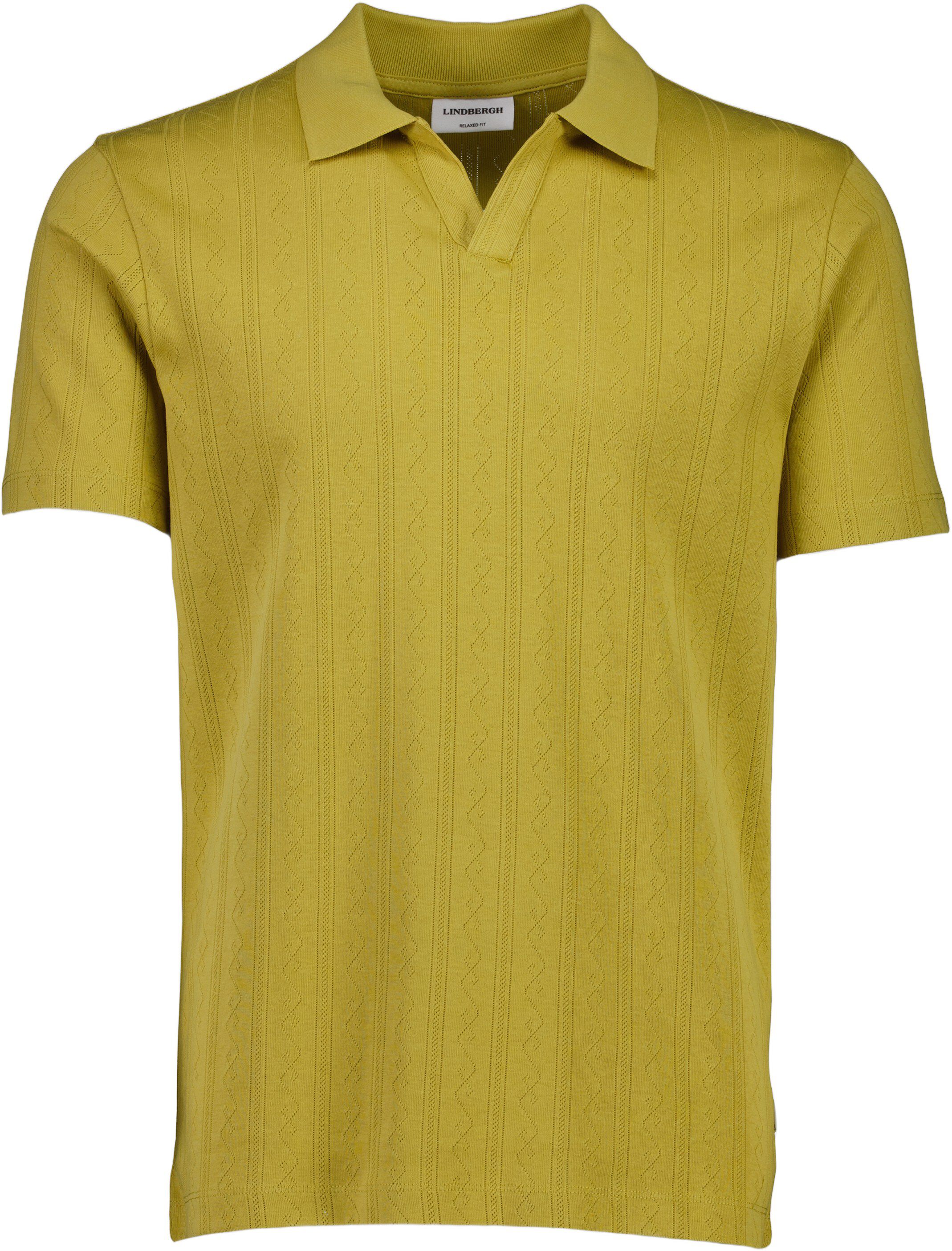 Jacquard v-neck polo S/S