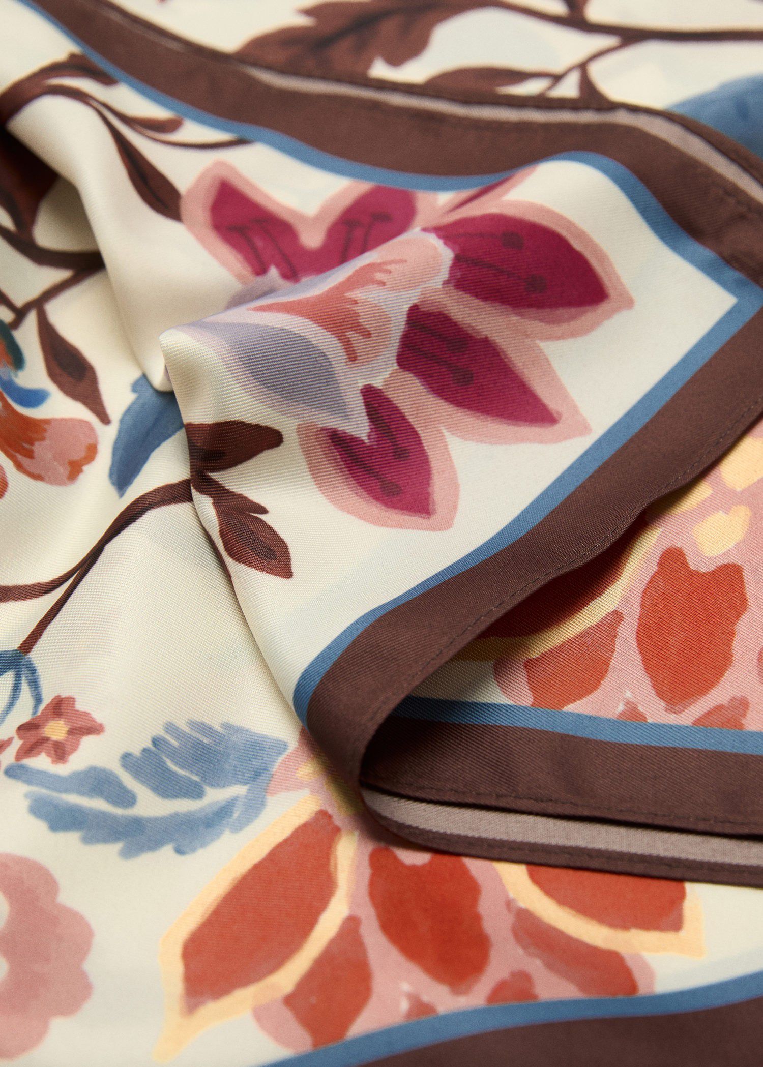 Floral-print scarf