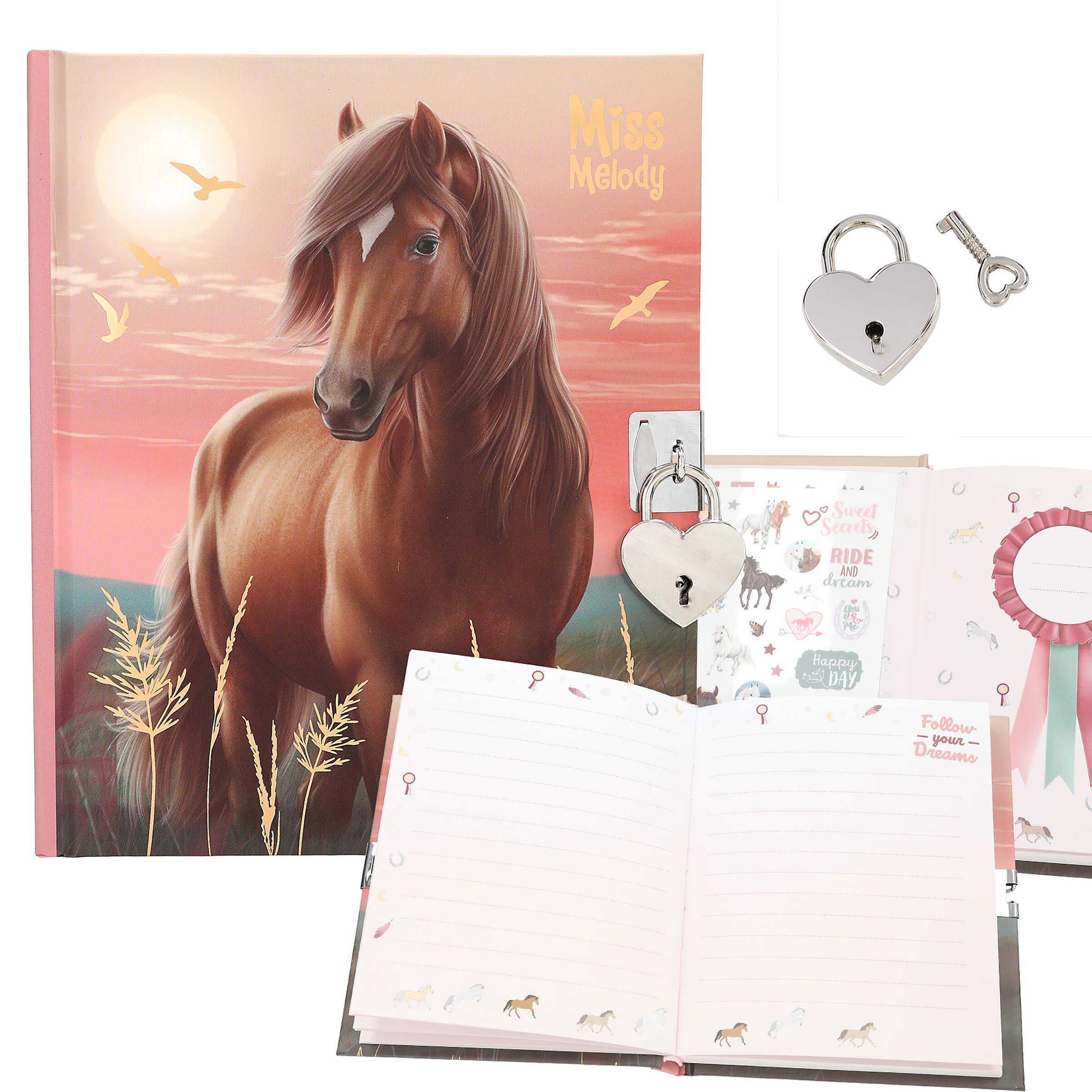 Miss Melody Dagbog m/hjertel&aring;s