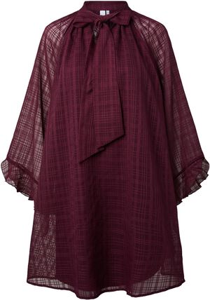 YASLIANA LS TIE NECK DRESS S.