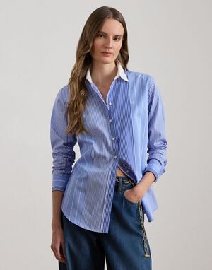 Classic Fit Striped Broadcloth Shirt