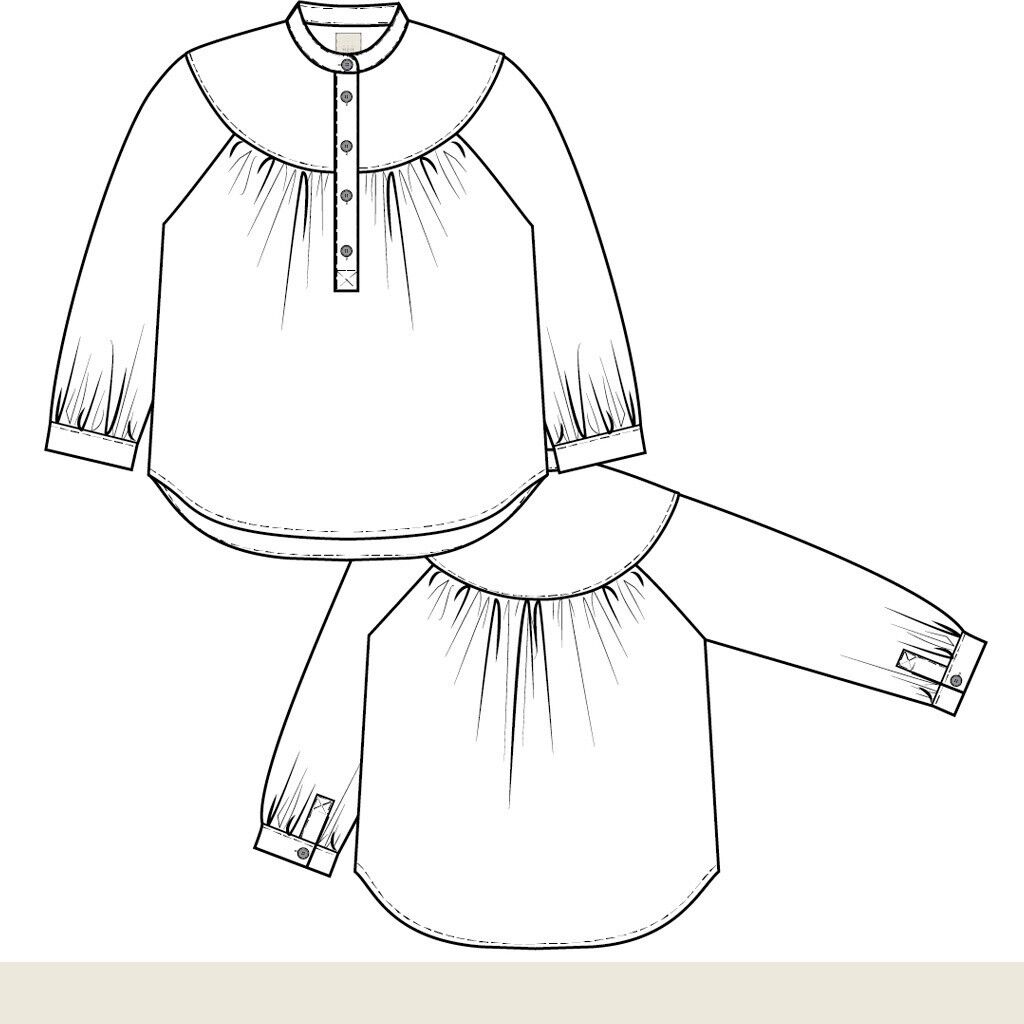 Olivia Raglan L/S Canvas Shirt GOTS