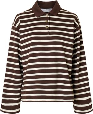 SLFWADA LS STRIPE COLLAR TOP