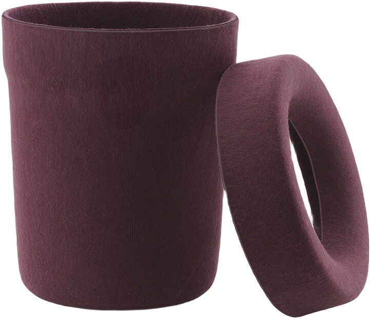 Hide Office Bin Burgundy