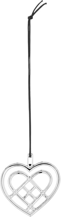 Flettet julehjerte H6. 5 forsølvet