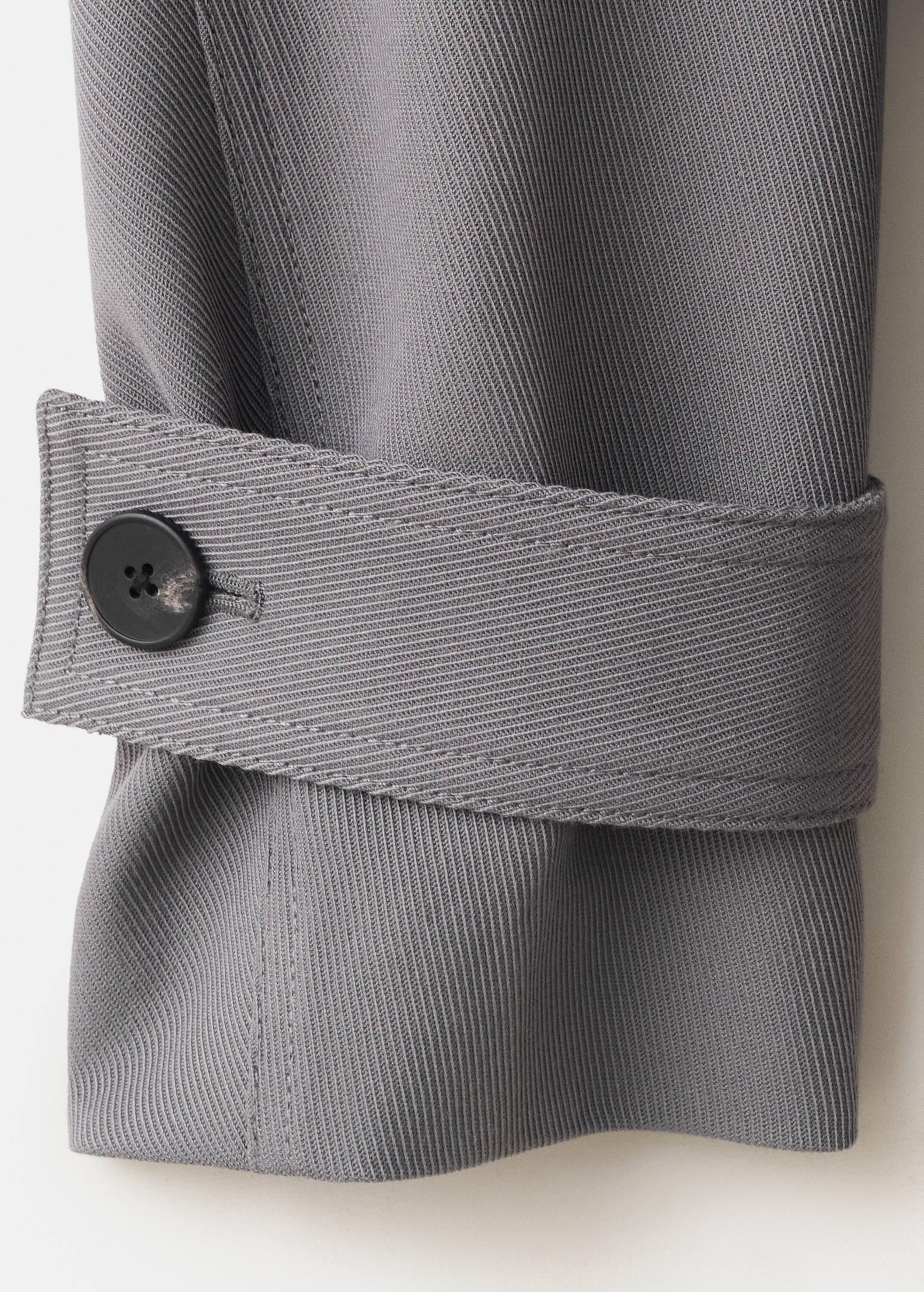 Funnel neck belted trench coat