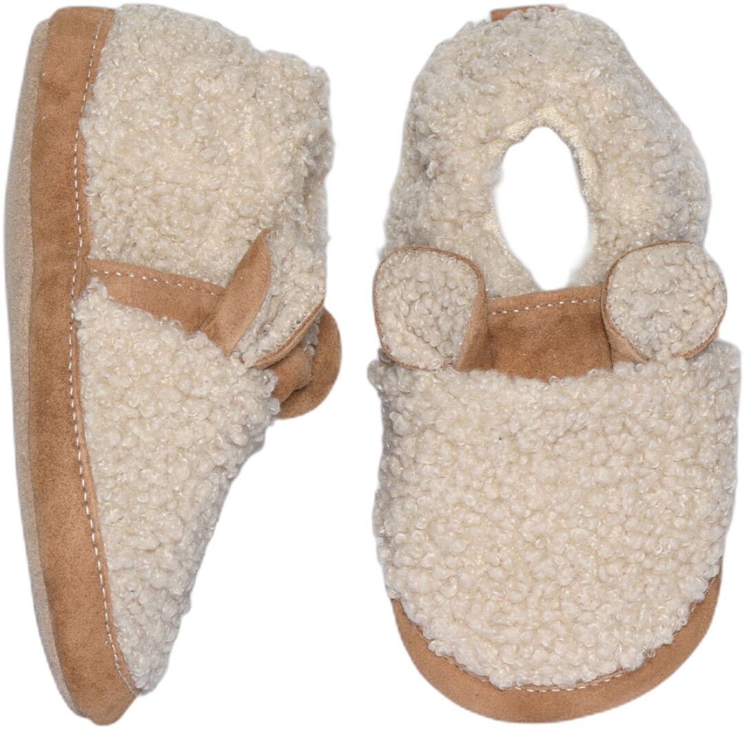 Fuzzy teddy slippers