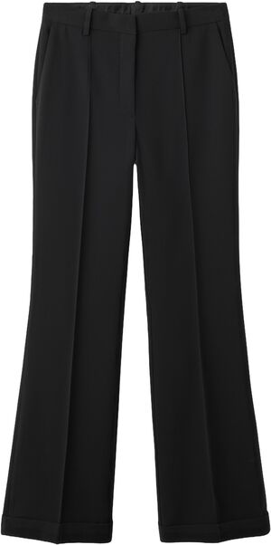 Flared trousers with seams