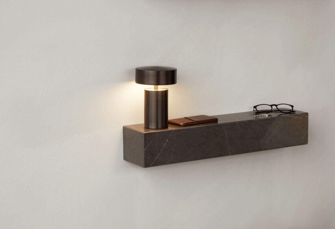 Plinth Shelf, Brown, Grey Kendzo