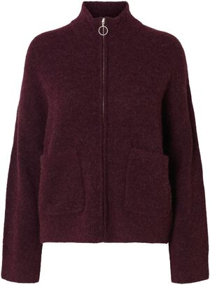 SLFSIA RAS LS KNIT ZIPPER CARDIGAN