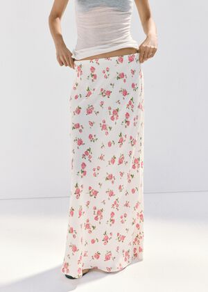 Floral print maxi skirt