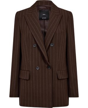 Double-breasted pinstripe suit jack