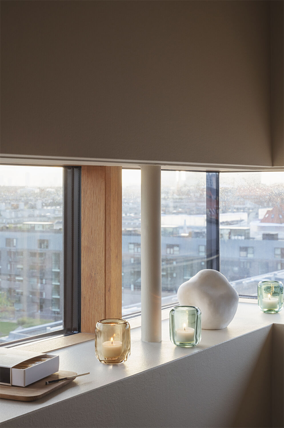 2 Acorn fyrfadsstager Lgreen