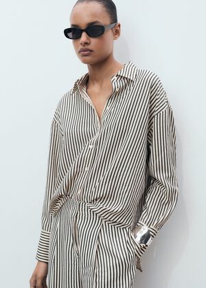 Striped textured shirt