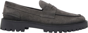 Aaron Penny Loafer - Charcoal Suede