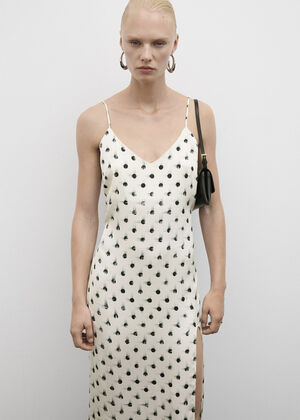Printed cut-out detail dress