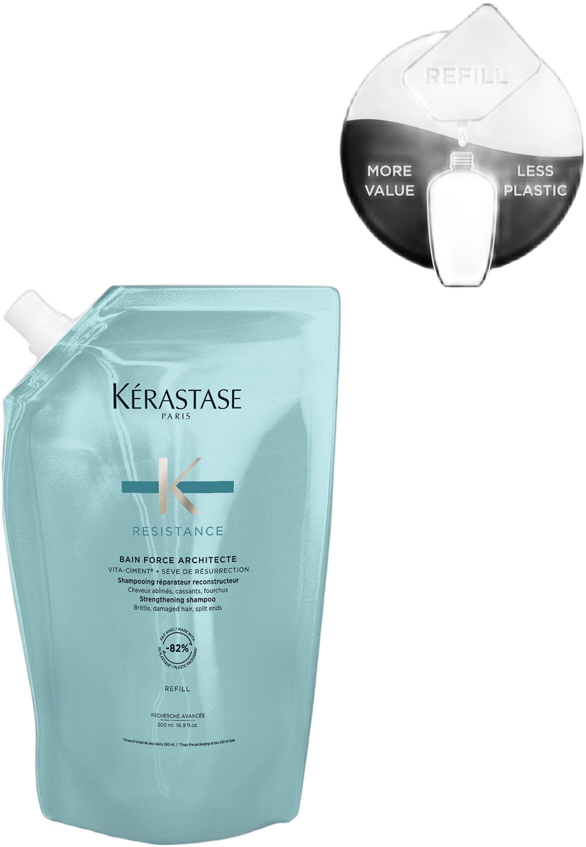K&eacute;rastase Resistance Bain Force Architecte Shampoo 500ml Ref