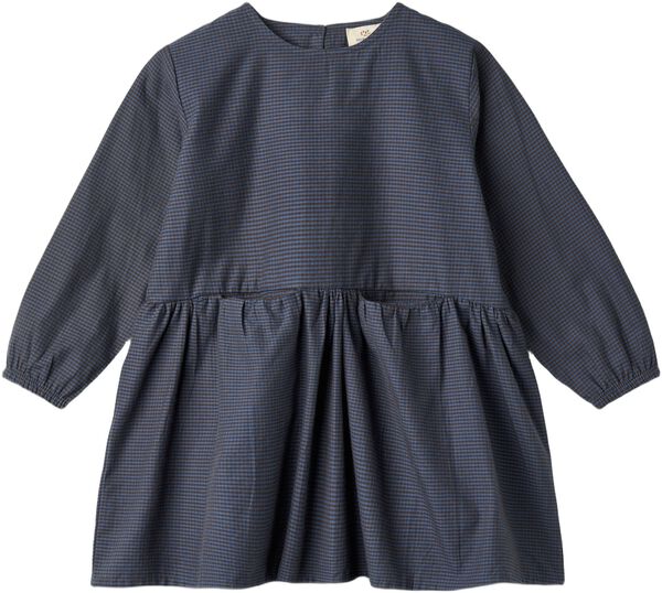 CHECKERED DRESS W. BACKSIDE BOW