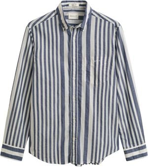 REG COTTON VOILE STRIPE SHIRT