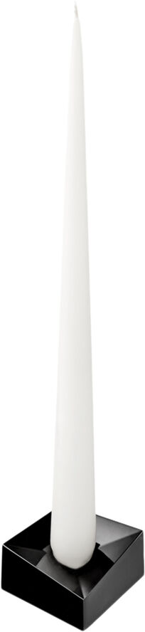 STOFF Nagel reflect candle holder, large - black chrome/sort