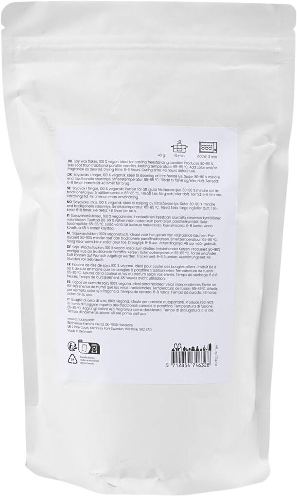 Soyavoks, Til fritst&aring;ende lys, 500g.