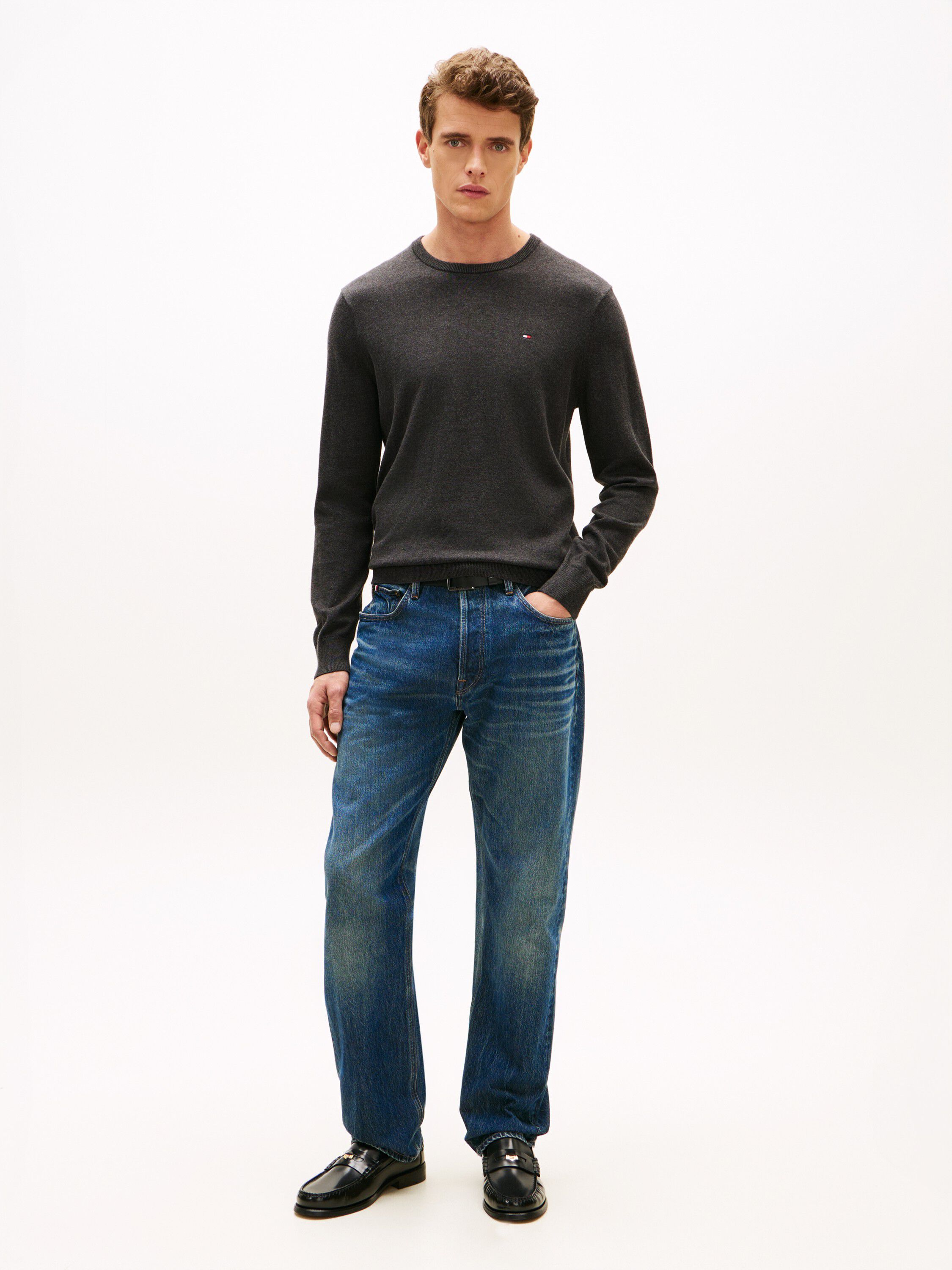 Flag Embroidery Crew Neck Jumper