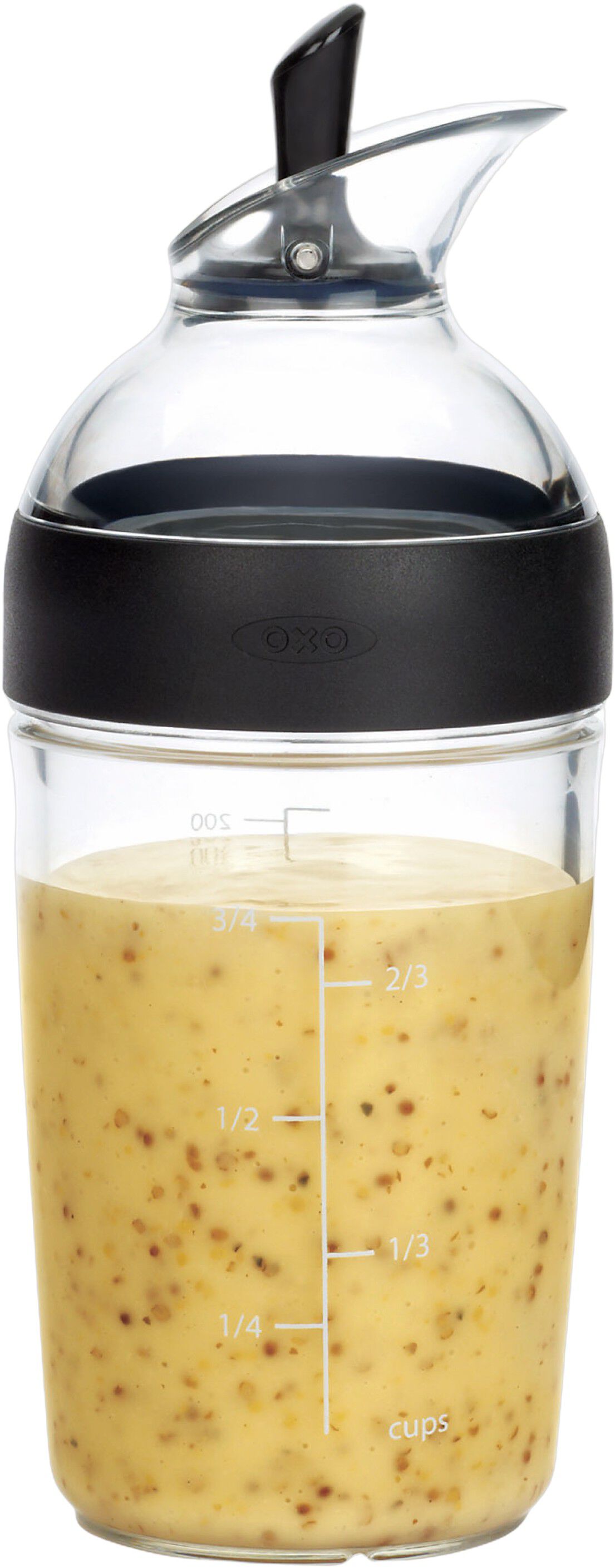Salad Dressing Shaker, black 236 ml