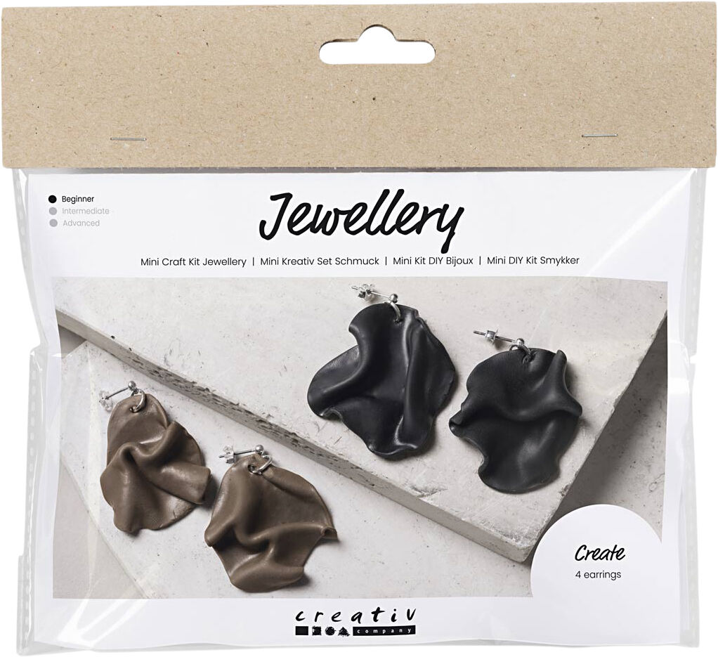 Mini DIY Kit Smykker, Foldede &oslash;reringe