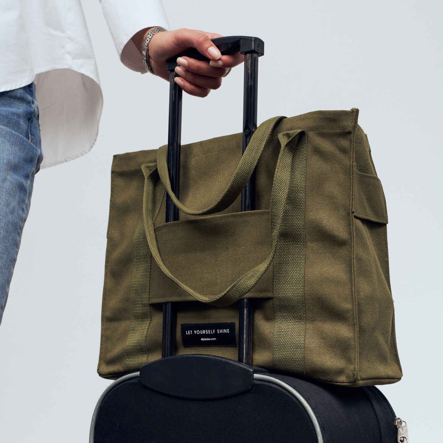 TOTE BAG KHAKI GREEN